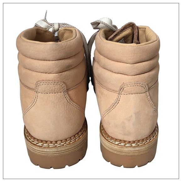 New La Montelliana Nude Italian Leather Marlena Hiker Boot Size 39 - Picture 6 of 10